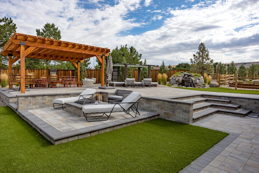 Design Build residential Pavers, pergola , firepit, waterfeature,seatwalls