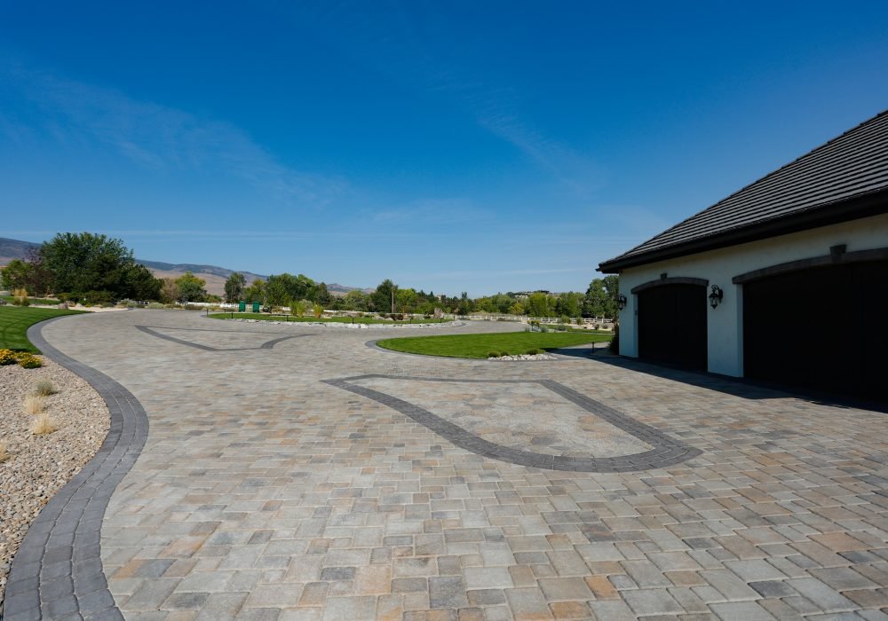paver Driveway with accent pavers, gail willey landscaping