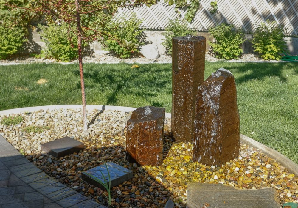cored basalt , Bubbling Basalt Water Feature