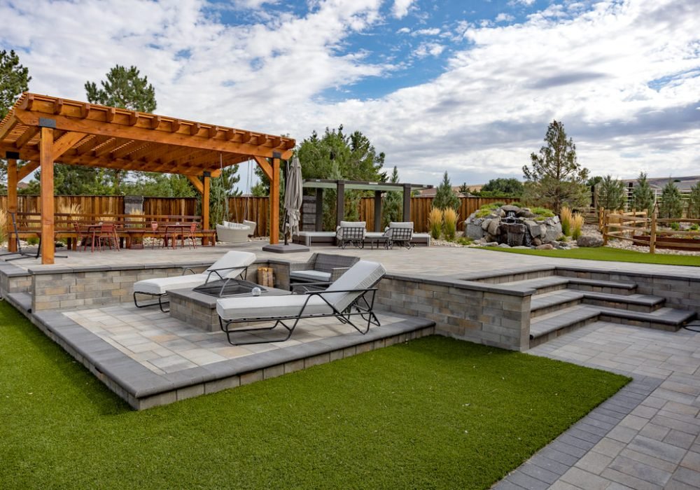 Design Build residential Pavers, pergola , firepit, waterfeature,seatwalls