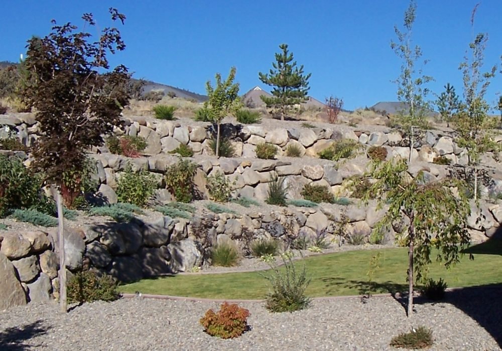 Rockery Walls, Boulder retainer walls