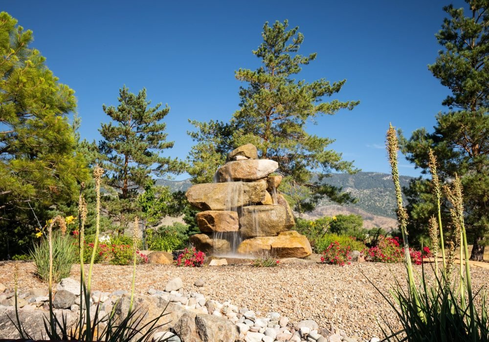 Boulder Water Feature with falls