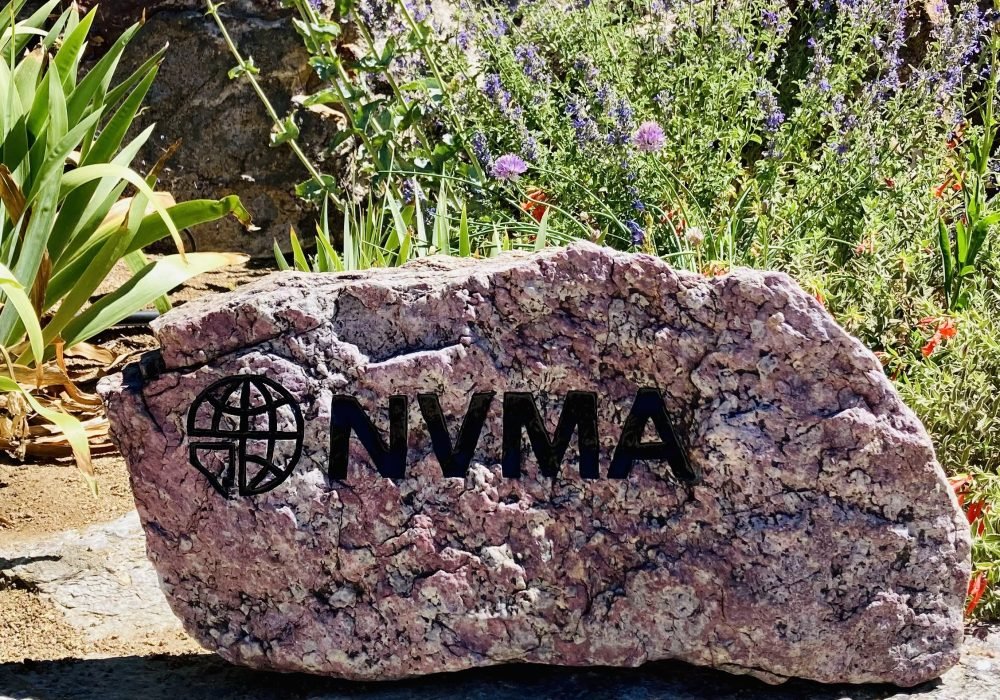 Cored and engraved Boulders with Name or address landscaping reno nevada