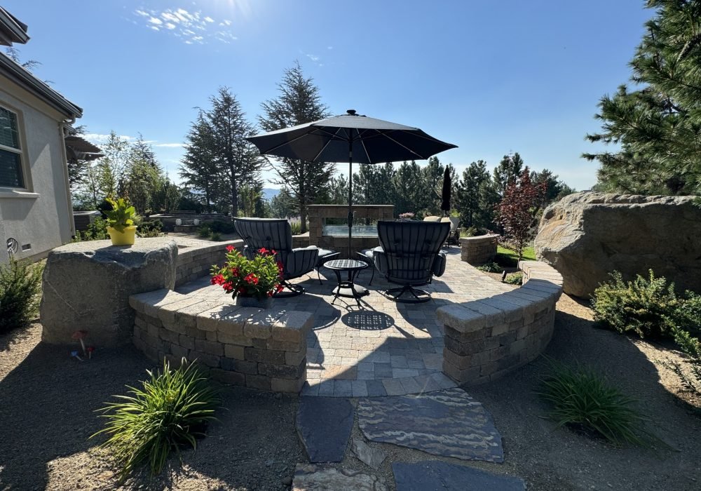 Patio and retainer wall, reno , Tahoe, landscaping