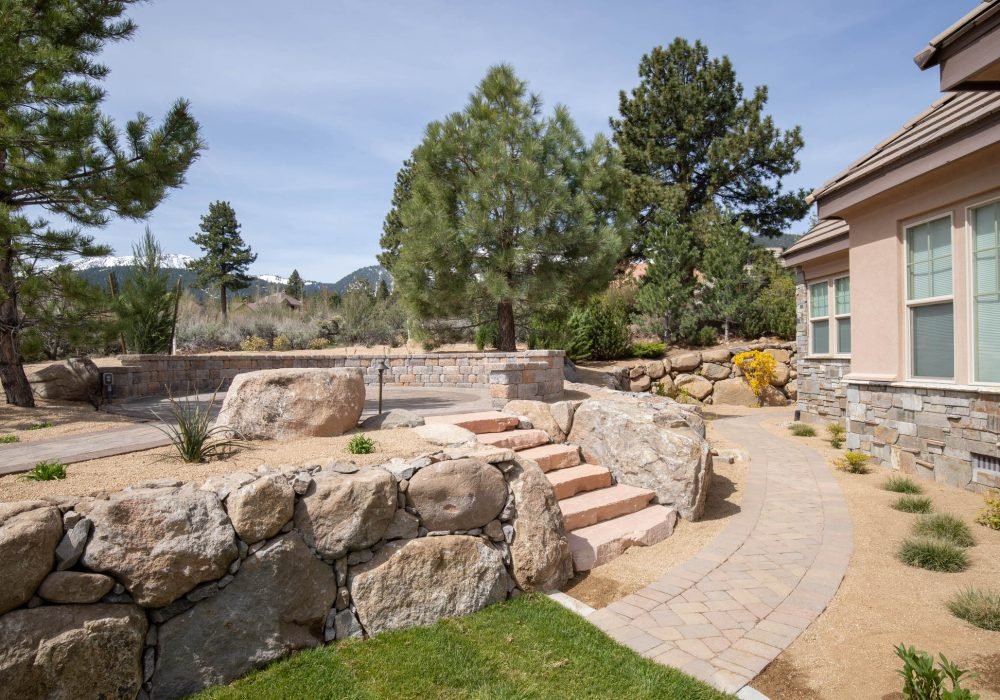 Landscaping rock walls reno nevada tahoe california