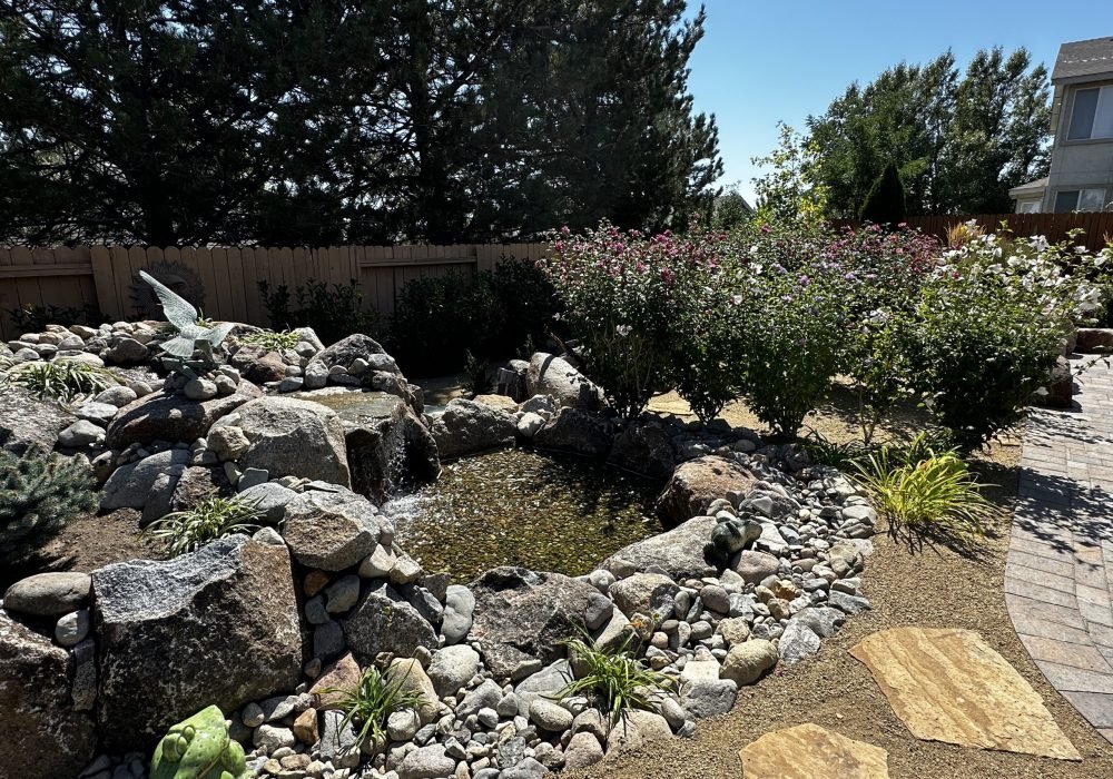 waterfall with pond