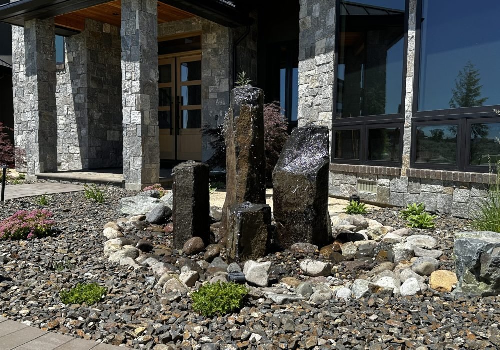 Cored Basalts water feature