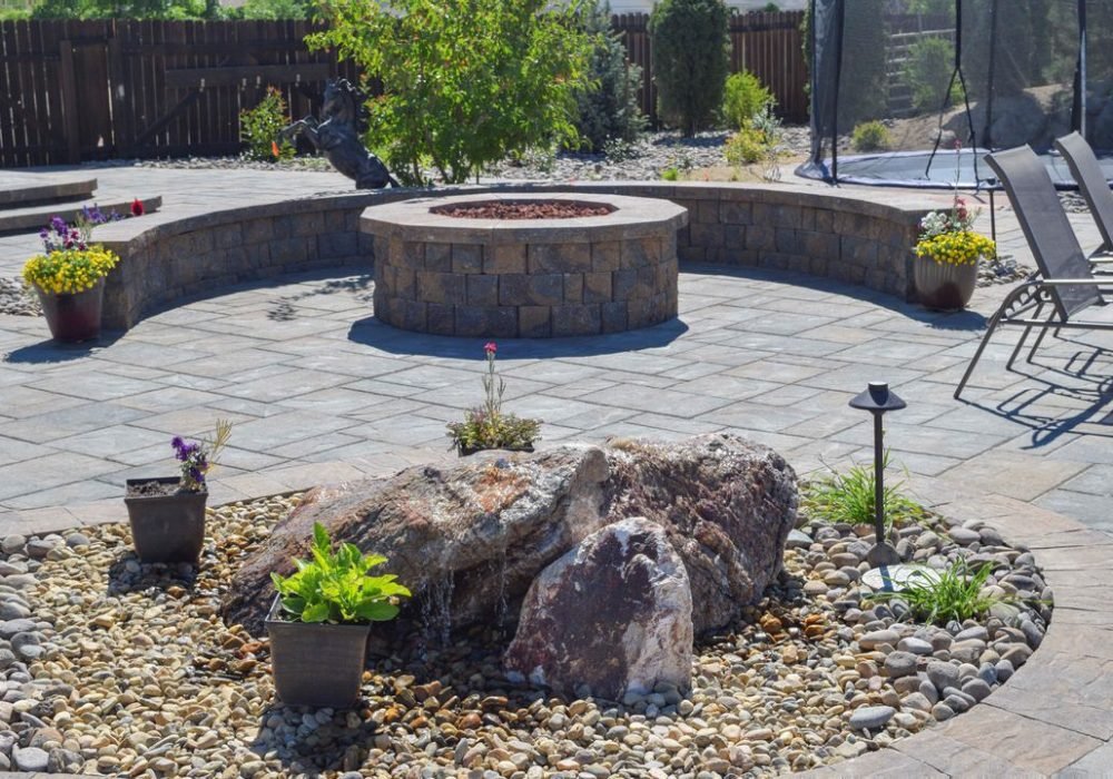 outdoor fire pit landscaping custom reno nevada tahoe california